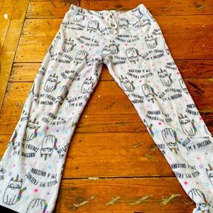 I am selling unicorn cat pants that say “HELLO MY FRIENDS I’M A UNICORN”